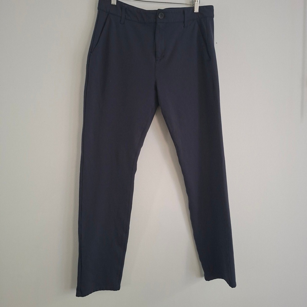 Paige Stafford Transcend Knit Trouser Navy Mens Size 34 Slim Tapered Pants